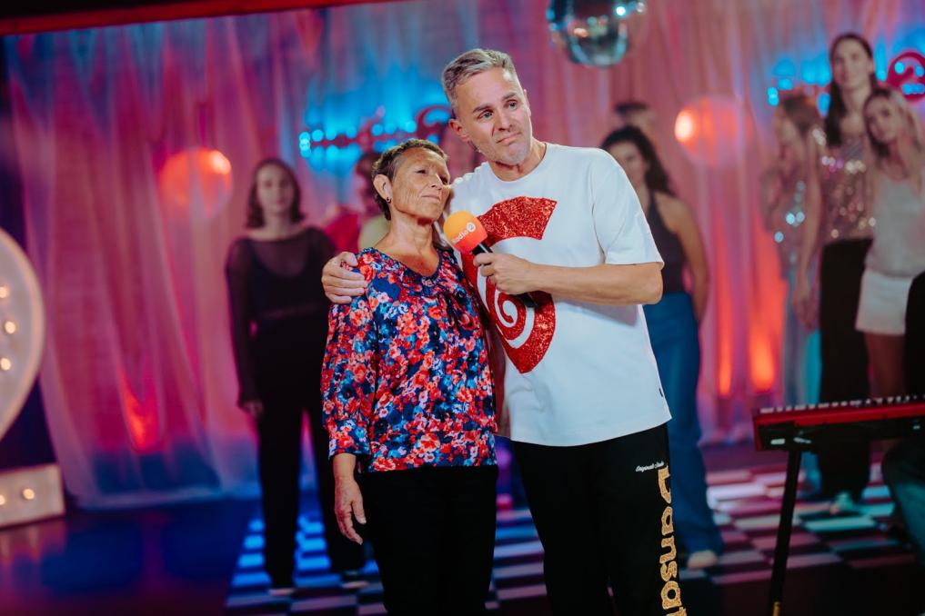 Peter Van de Veire samen met zijn schoonmoeder